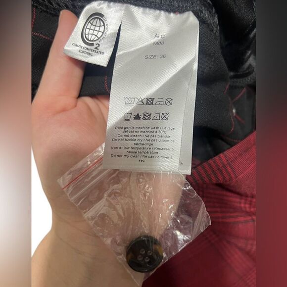 Ganni Suiting Pants Samba Red Plaid - Picture 5 of 8